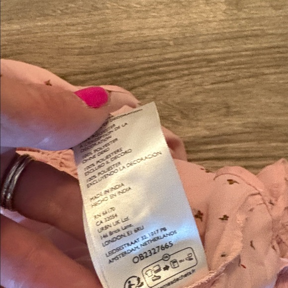 NWOT Farm Rio BLEACHED MAUVE COMBO ADORE RUCHED BLOUSE Size S - Picture 8 of 9